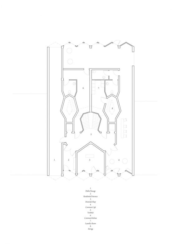 Co-housing program plan ground floor