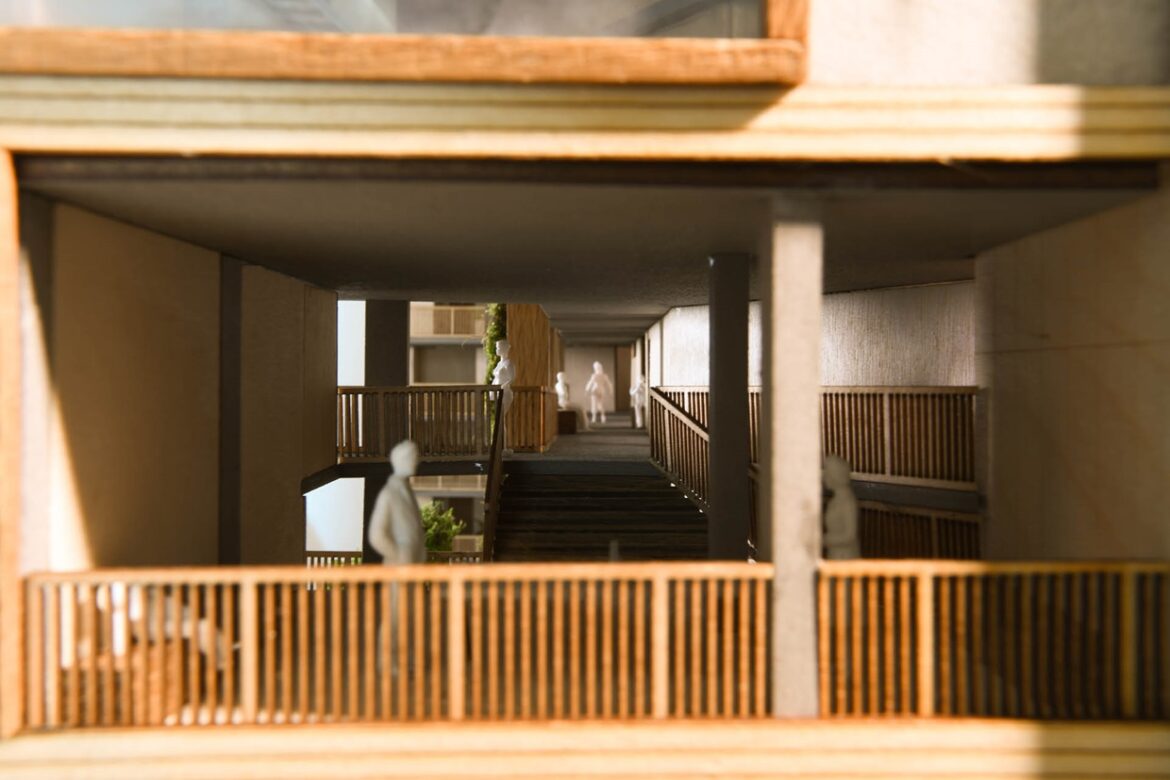 Social pockets within the atrium