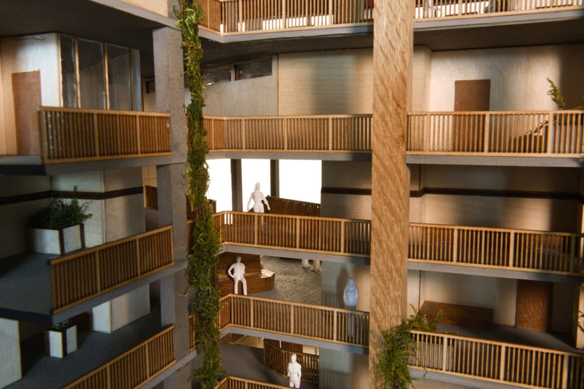 Public life within the atrium