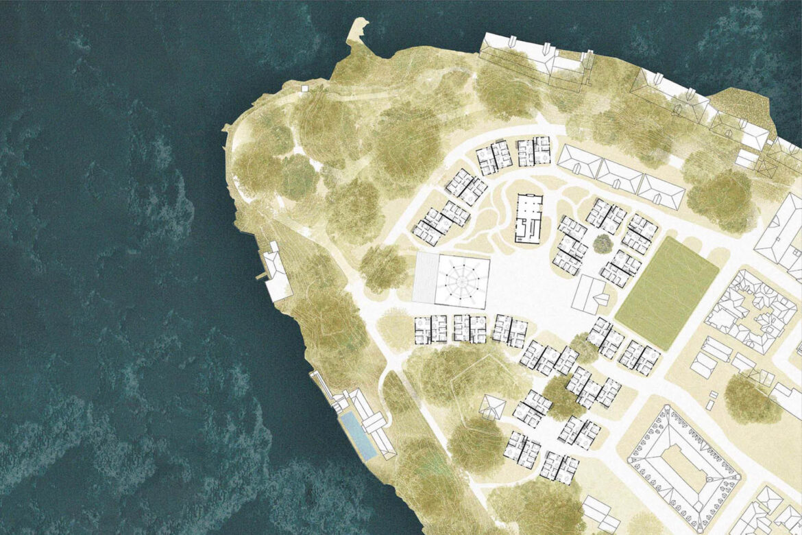 Urban plan with ground floor plan