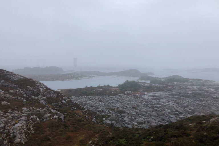 Kollsnes in the fog - collage