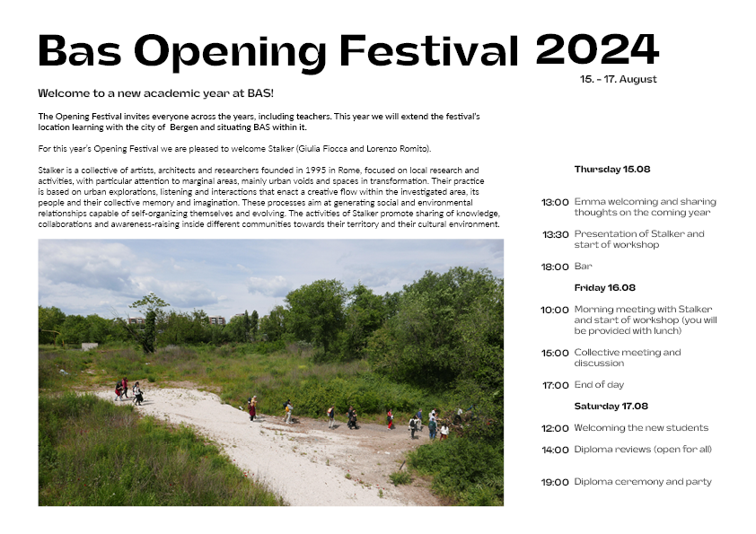BAS Opening Festival 15.-17. August